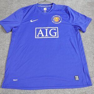 Manchester United Jersey 2XL Blue Nike Official 40th Anniversary Embroidered